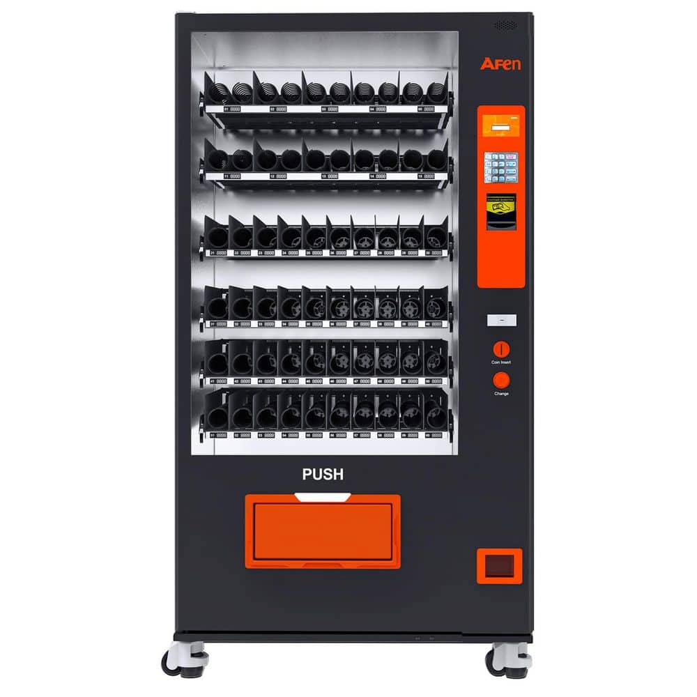 41.5 in. 59 cu. ft. Refrigerated 60-Slots Commercial Vending Machine in Black with Bill Acceptor