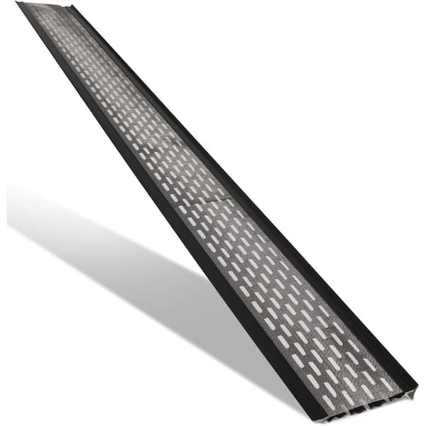 DIY 5 in. Leaf Protection-48 ft. Stainless Mesh Black Aluminum Gutter Cover, Contractor Grade