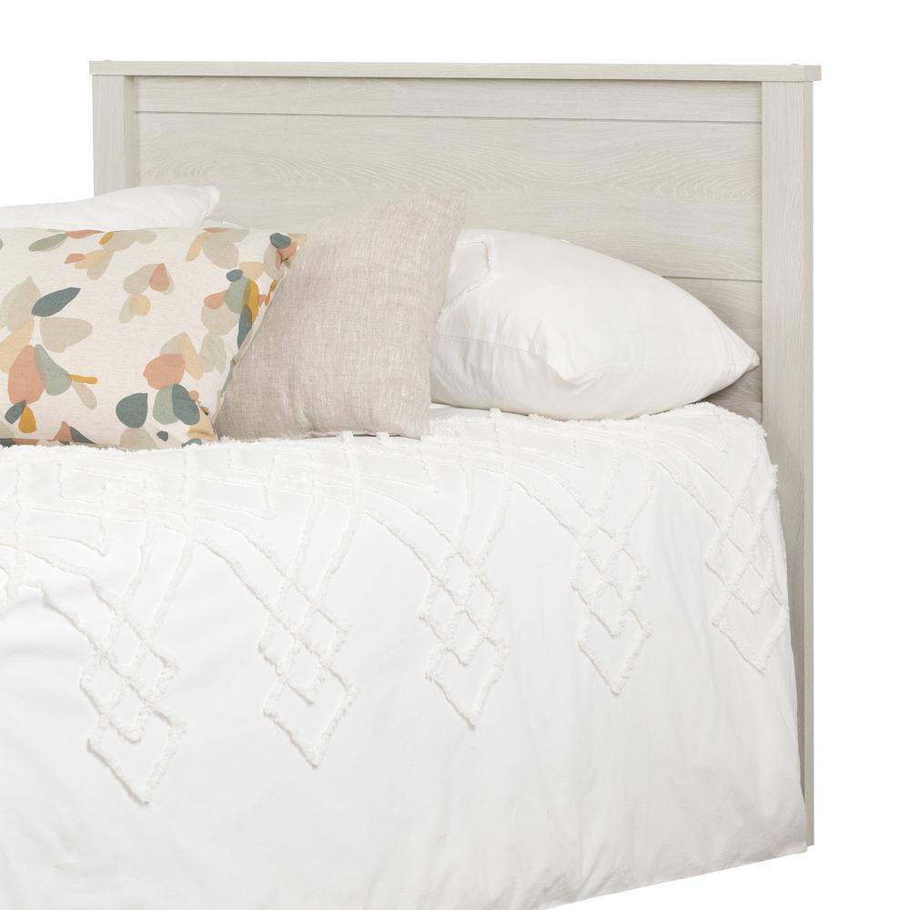 Fynn Full Winter Oak Wood Panel Headboard with Storage