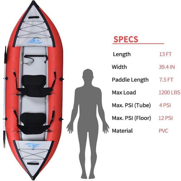 Portable Inflatable Foldable Fishing Touring Kayak Set with Paddle