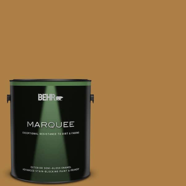 BEHR MARQUEE 1 gal. #M280-7 24 Karat Semi-Gloss Enamel Exterior Paint & Primer
