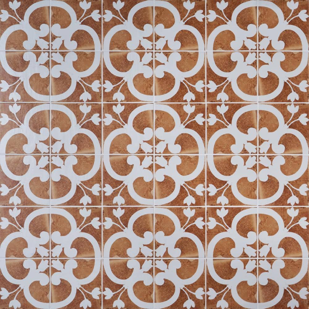 Angela Harris Sicilia Flora 7.87 in. x 7.87 in. Matte Porcelain Floor and Wall Tile (10.76 sq. ft./Case) price history on PriceWatchPro