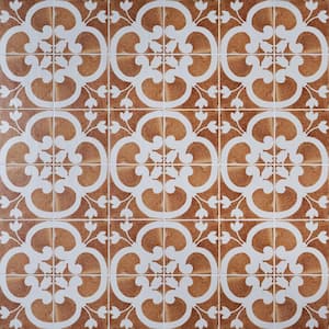 Angela Harris Sicilia Flora 7.87 in. x 7.87 in. Matte Porcelain Floor and Wall Tile (10.76 sq. ft./Case)