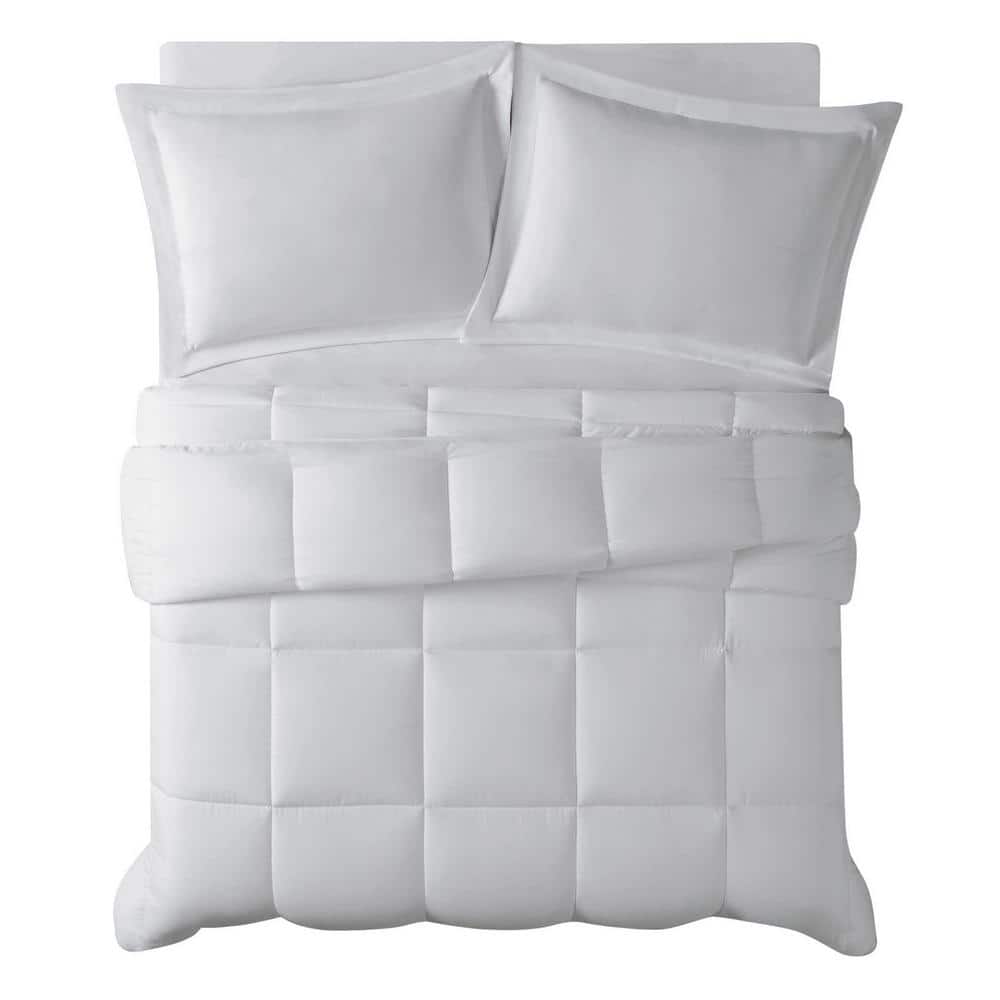 Twin Gray Down Alternative Microfiber Comforter Set
