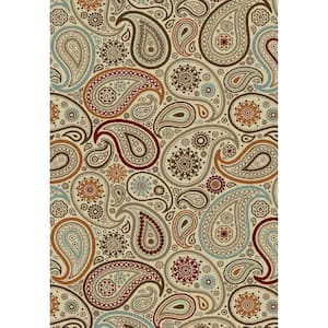 Chester Paisley Ivory 8 ft. x 11 ft. Area Rug