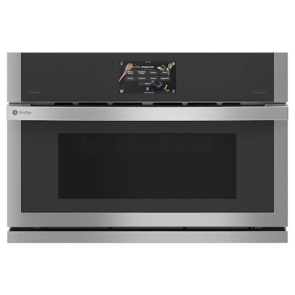 GE Profile 30 in Single Residential Electric Wall Oven with and 240V Advantium Technology in. Stainless Steel