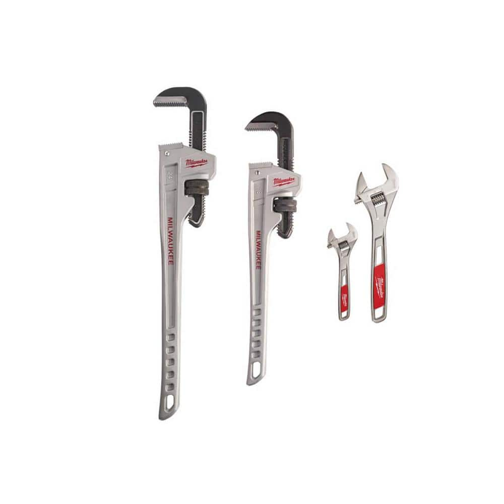 Reviews for Milwaukee 24 in. Aluminum Pipe Wrench, 18 in. Aluminum Pipe ...