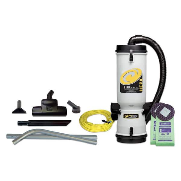 ProTeam LineVacer HEPA 10 qt. Backpack Vac with Turbo Brush 2-Piece Wand Tool Kit