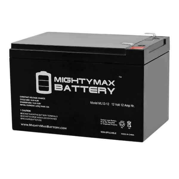 MIGHTY MAX BATTERY 12V 12AH Battery Replacement for Expert Power EXP12120 + 12V Charger