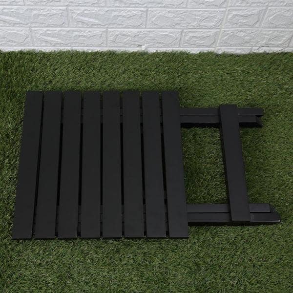 Black Poplar Wood Folding Outdoor Side Table