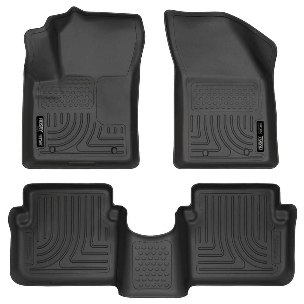 Front & 2nd Seat Floor Liners Fits 11-14 200 4 Door/Avenger