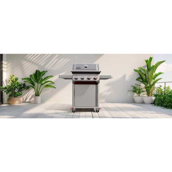 Weber Spirit E-425 4-Burner Liquid Propane Gas Grill in Titanium