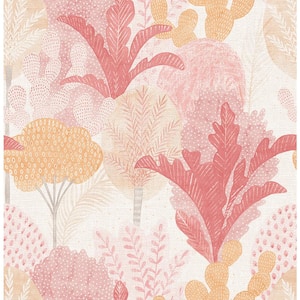 Ari Pink Desert Oasis Pink Wallpaper Sample