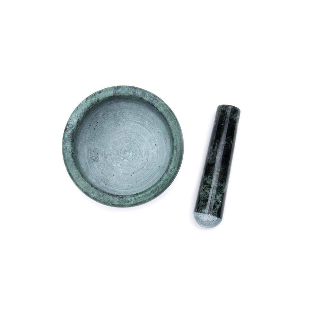 Green Marble 4-Inch Mortar and Pestle Set