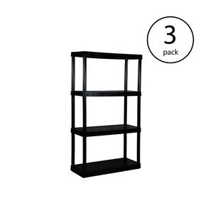5 Pack Black Details about   Gracious Living Extra Wide Light Duty Indoor Storage Shelves 