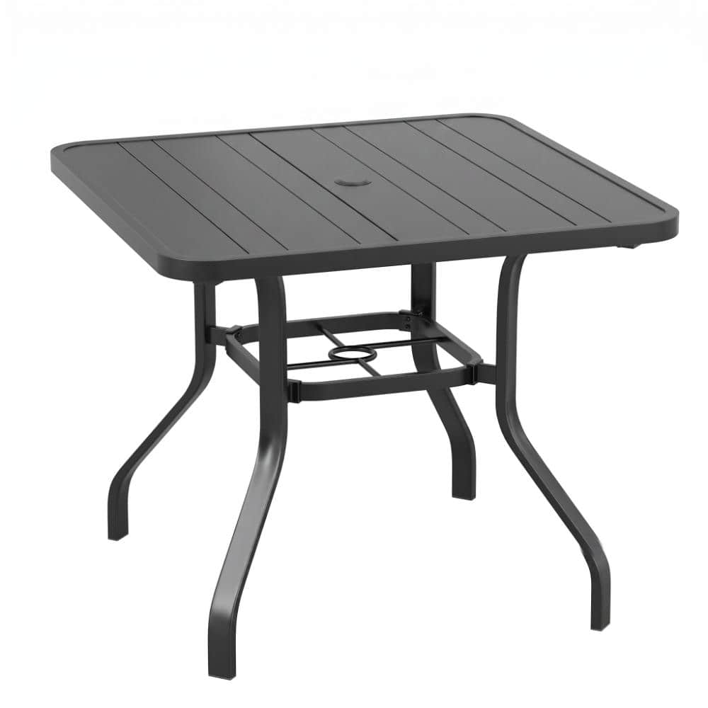 "Outdoor Metal Square Dining Table with 1.57"" Umbrella Hole for Patio,Backyard" price history on PriceWatchPro