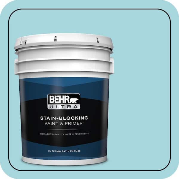 BEHR ULTRA 5 gal. #520C-3 Rapture Blue Satin Enamel Exterior Paint & Primer