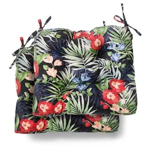 19 in. x 18 in. x 4.5 in. Caprice Tropical Tufted Outdoor Seat Cushion (2 Pack)