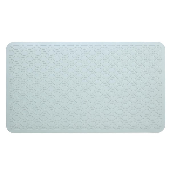 SlipX Solutions 15 in. x 27 in. Large Rubber Safety Bath Mat with Microban  in Gray 06521-1 - The Home Depot