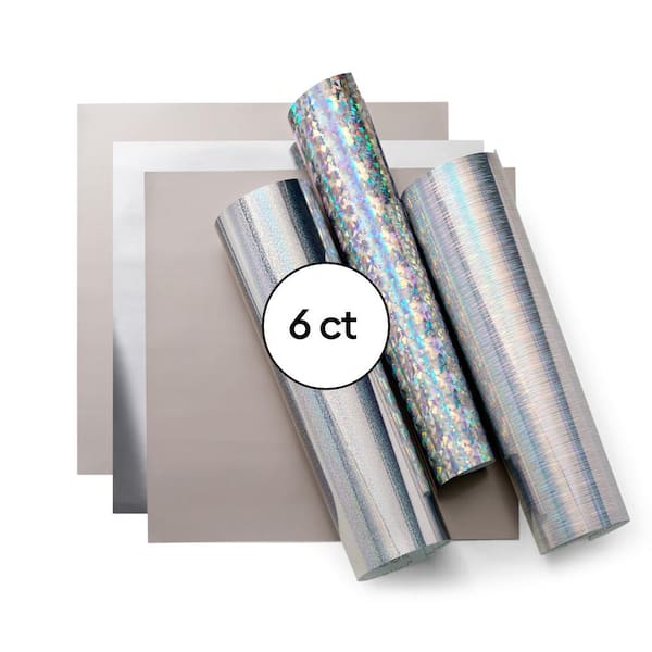 Cricut Permanent Holographic Vinyl Silver Sampler (6 ct)
