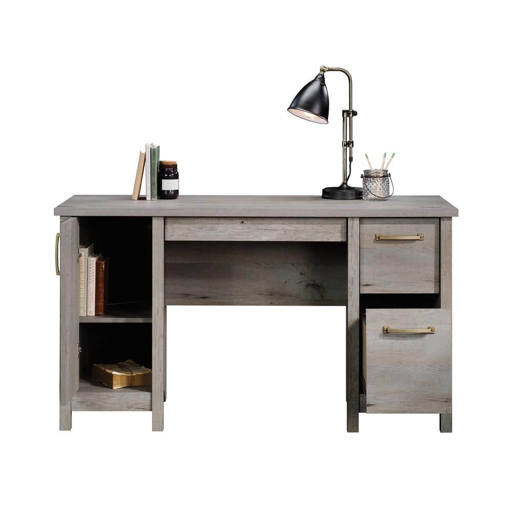 Mystic Oak Multifunctional Computer Desk with File Storage