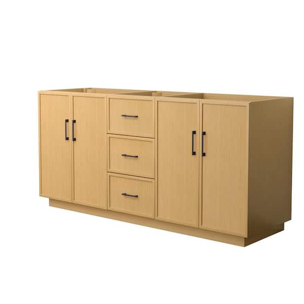 Wyndham Collection Elan TK 71 in. Bath Vanity Cabinet without Top in Light Oak Assembled