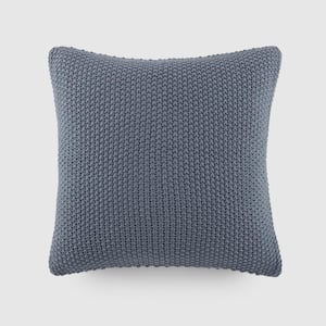 Stone Seed-Stitch Knit Acrylic 20 in. x 20 in. Décor Throw Pillow