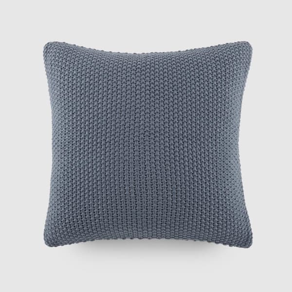 Seed Stitch Knit Acrylic Decor Throw Pillow in Stone