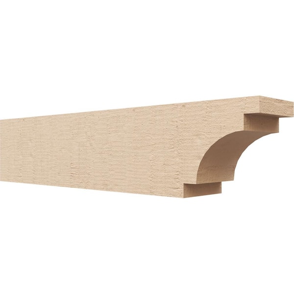 Ekena Millwork 6-in. x 8-in. x 36-in. Mediterranean Woodgrain, Primed Tan Timberthane Polyurethane Rafter Tail Brace
