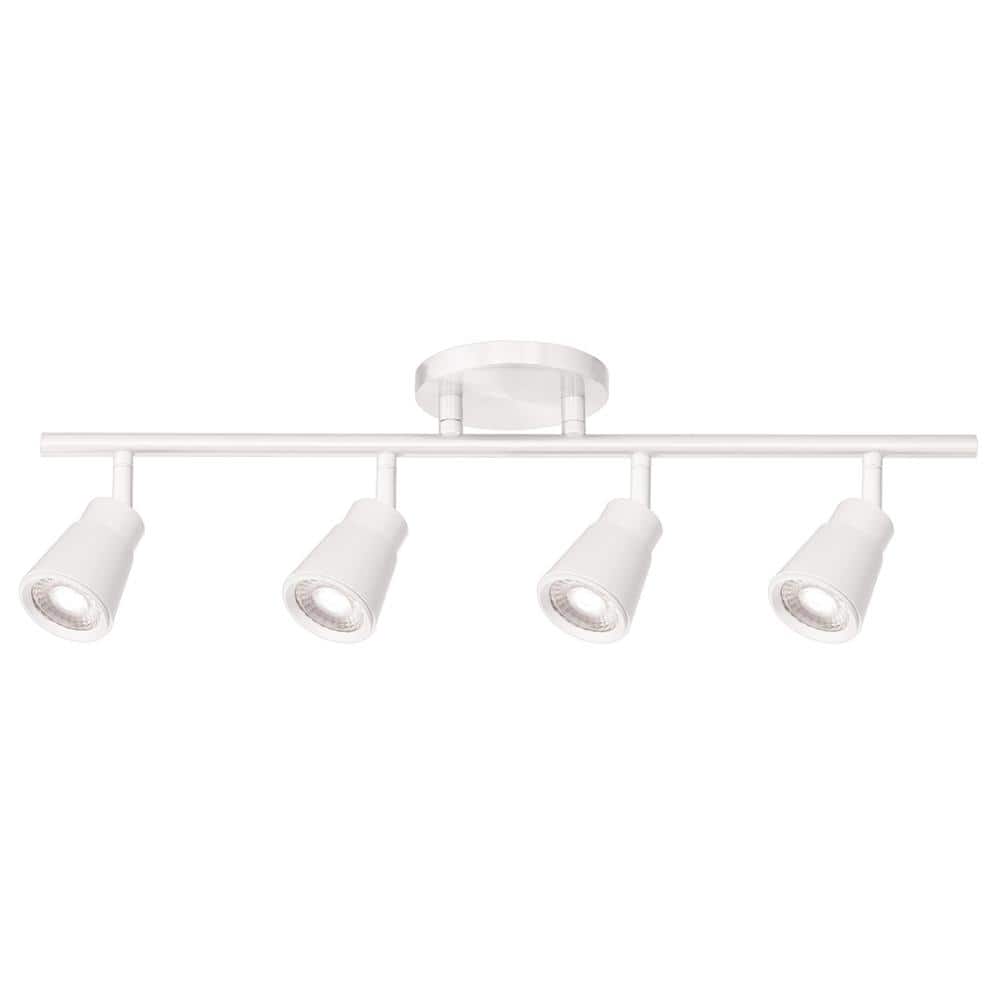 Solo 3 ft. White Integrated LED Monopoint Ceiling and Wall Mount Hardwired Track Lighting Kit with 4-Track Heads price history on PriceWatchPro