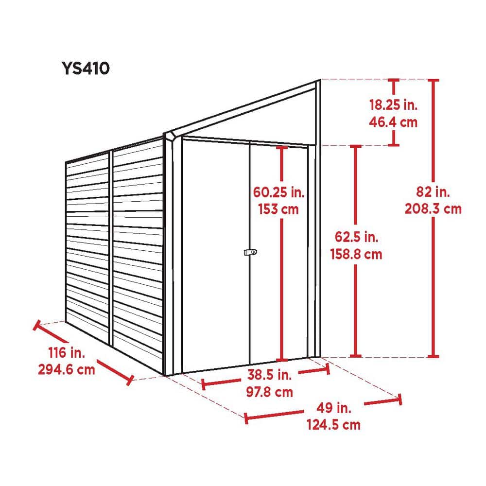Yard Saver 4 ft. W x 10 ft. D White Galvanized Metal Storage Shed price history on PriceWatchPro