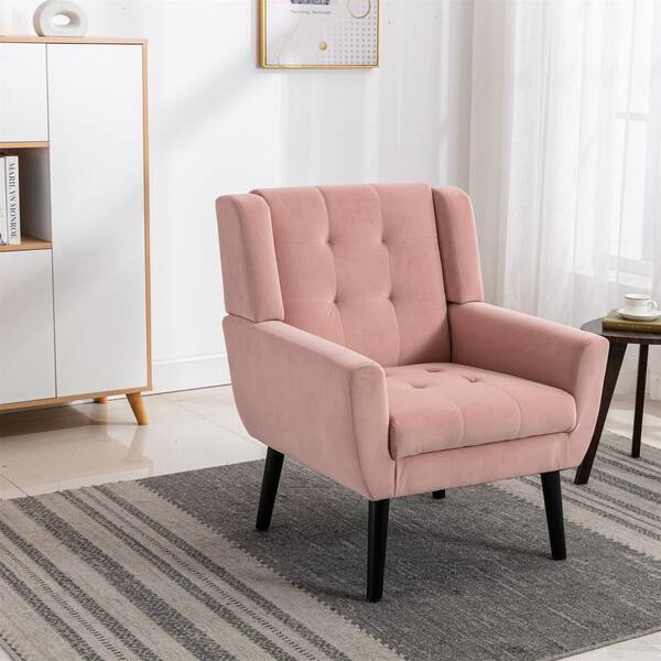 peach colored accent chair