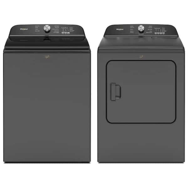 5.3 cu. ft. Top Load Washer and 7.0 cu. ft. Vented Top Load Dryer in Volcano Black Set
