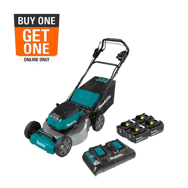 21 in. 18V X2 (36V) LXT Lithium-Ion Cordless Walk Behind Self Propelled Lawn Mower Kit with 4 Batteries (5.0 Ah)