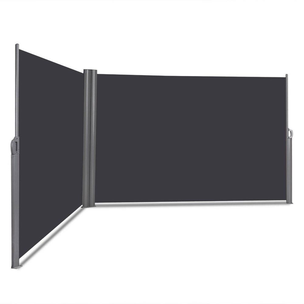 237 in. x 63 in. Patio Retractable Double Folding Side Awning Screen Divider price history on PriceWatchPro