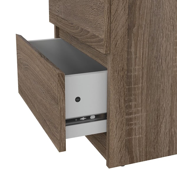 Tvilum Scottsdale 2-Drawer Truffle Nightstand 70291cj - The Home Depot