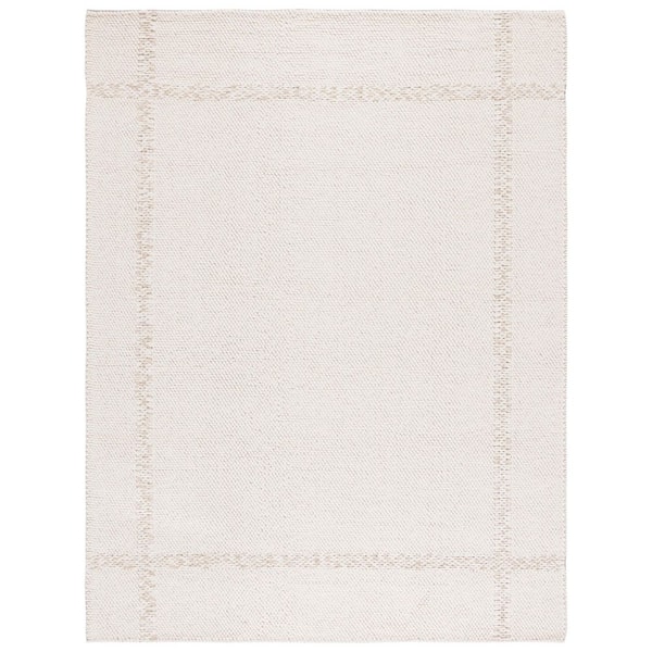 Natura 8 ft. x 10 ft. Ivory Cross Border Area Rug
