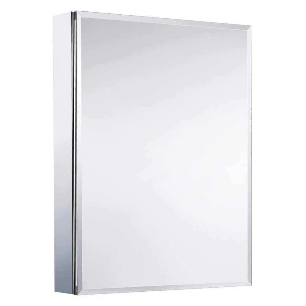 24 in. W x 30 in. H Silver Recessed/Surface Mount Soft Close Medicine Cabin