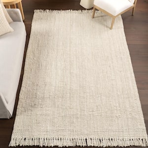 Natura Chunky Loop Jute Off-White 6 ft. Square Rug