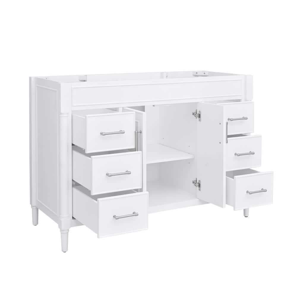 Selene Elegance 49'' White Single Freestanding Bathroom Vanity