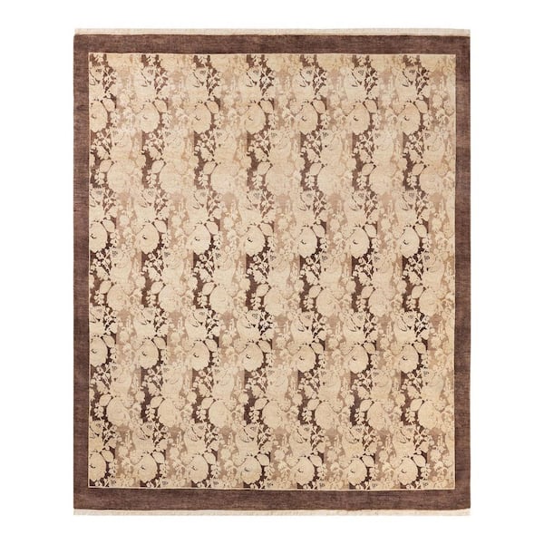 Mogul Brown 6 ft. x 9 ft. Oriental Wool Indoor Area Rug