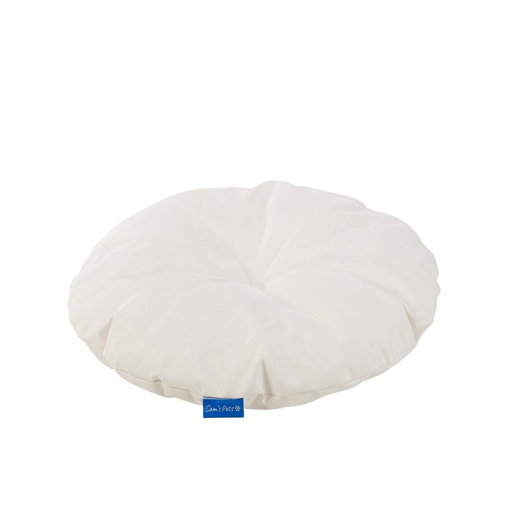 Medium White Rattan Hanging Egg Cat Bed