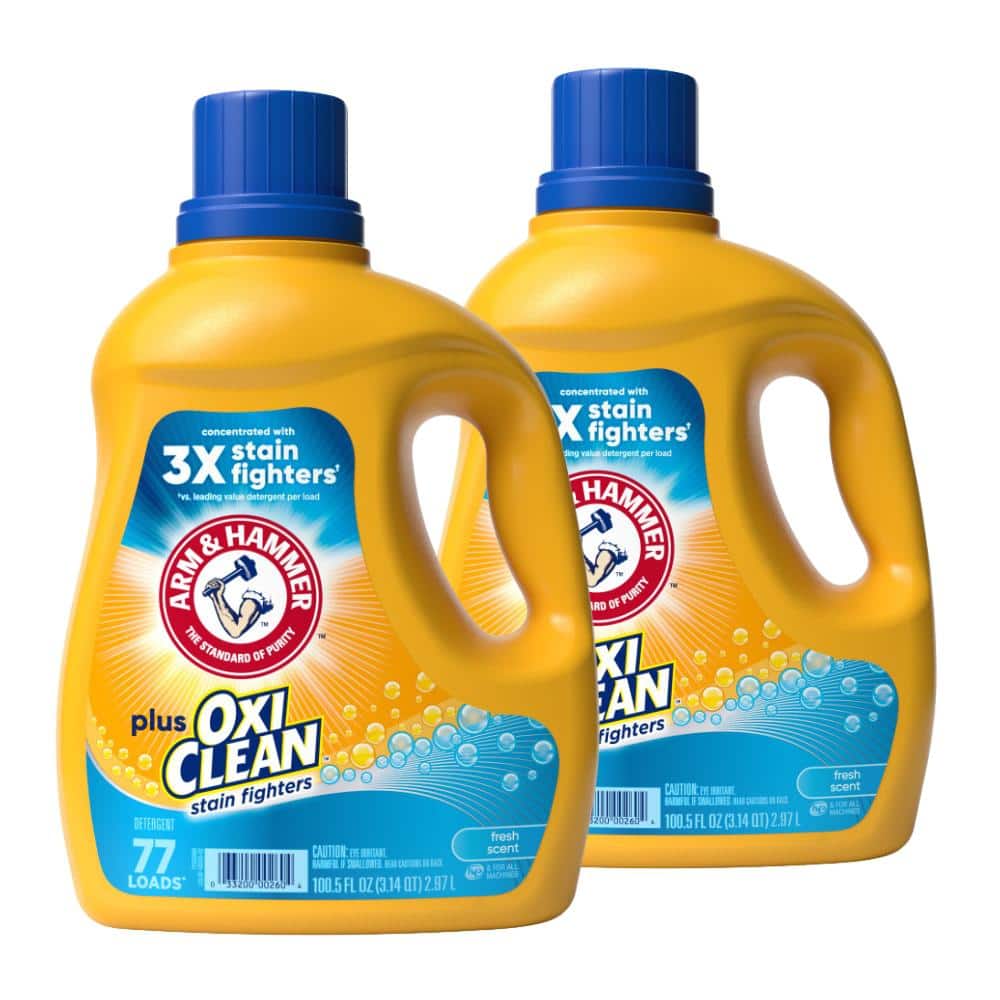 Fresh Scent Plus OxiClean Liquid Laundry Detergent ,77-Loads, 100.5 fl.oz.,