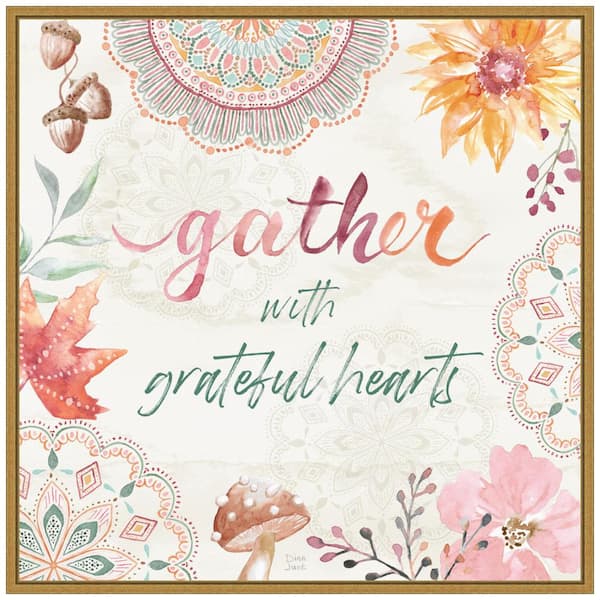 Amanti Art 22 in. Harvest Touch VII Fall/Thanksgiving Framed Canvas Box Wall Art