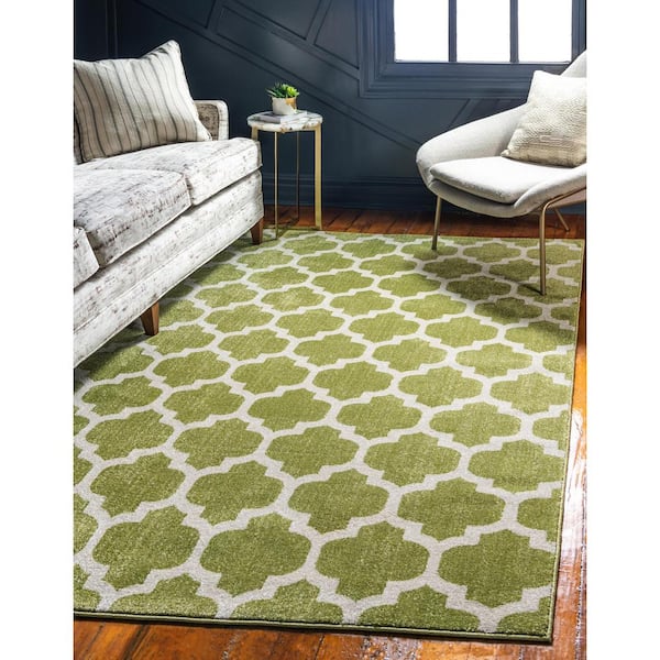 Trellis Philadelphia Light Green/Beige 8' 0 x 11' 0 Area Rug