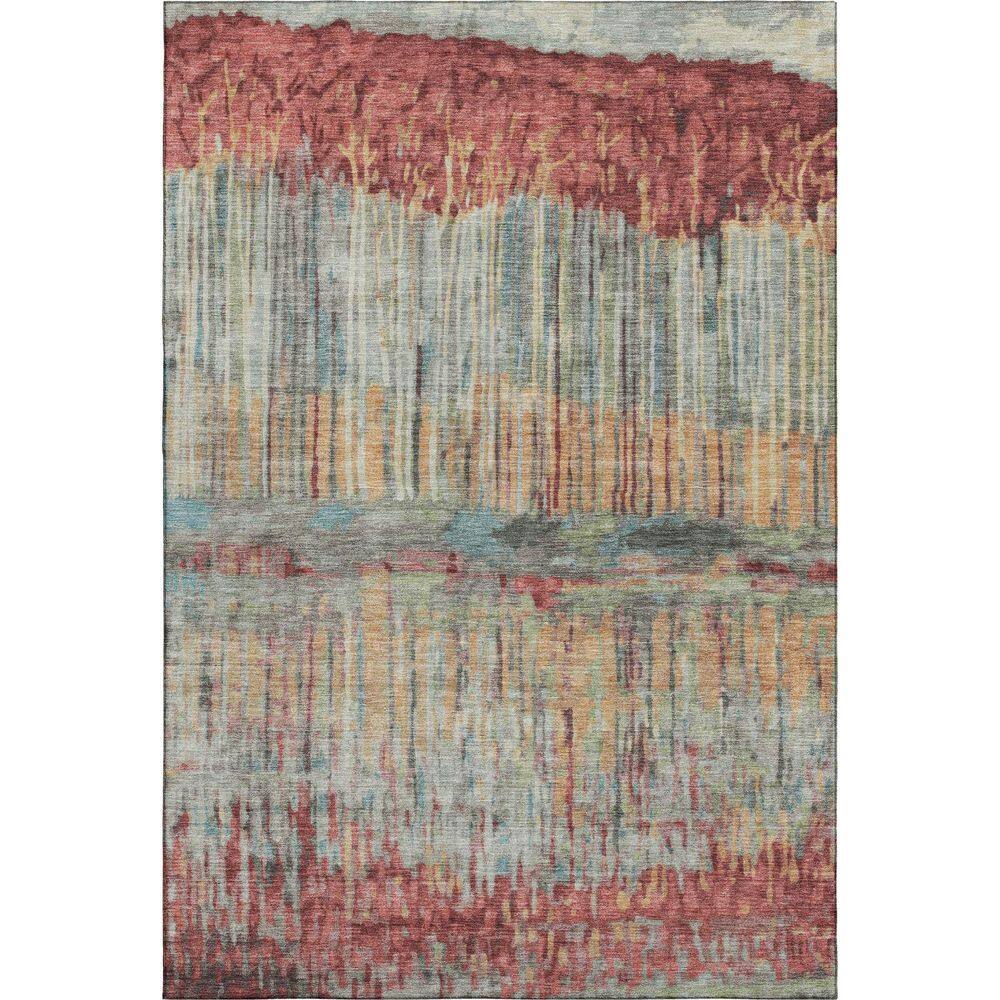Mayfield Premium Machine Washable Abstract AMF2428 Coral 8 ft. x 10 ft. Area Rug price history on PriceWatchPro