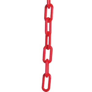 1.5 in. (#6, 38 mm) x 50 ft. Red Plastic Chain