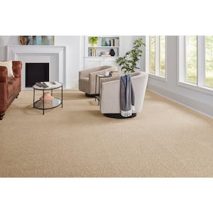 Truse Heirloom Beige 45 oz. Triexta Patterned Installed Carpet