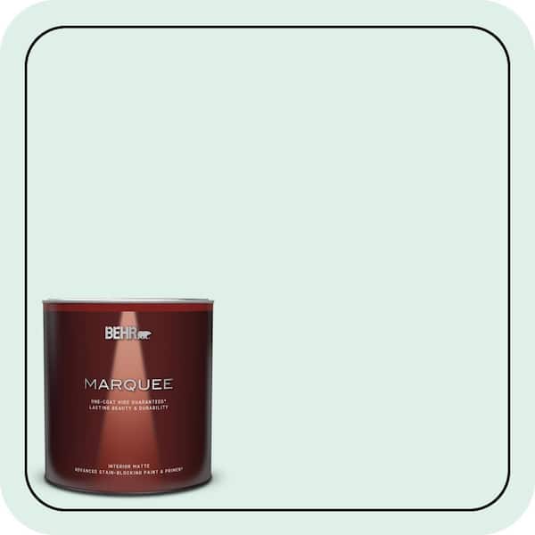 BEHR MARQUEE 1 qt. #490C-1 Ice Cube Matte Interior Paint & Primer