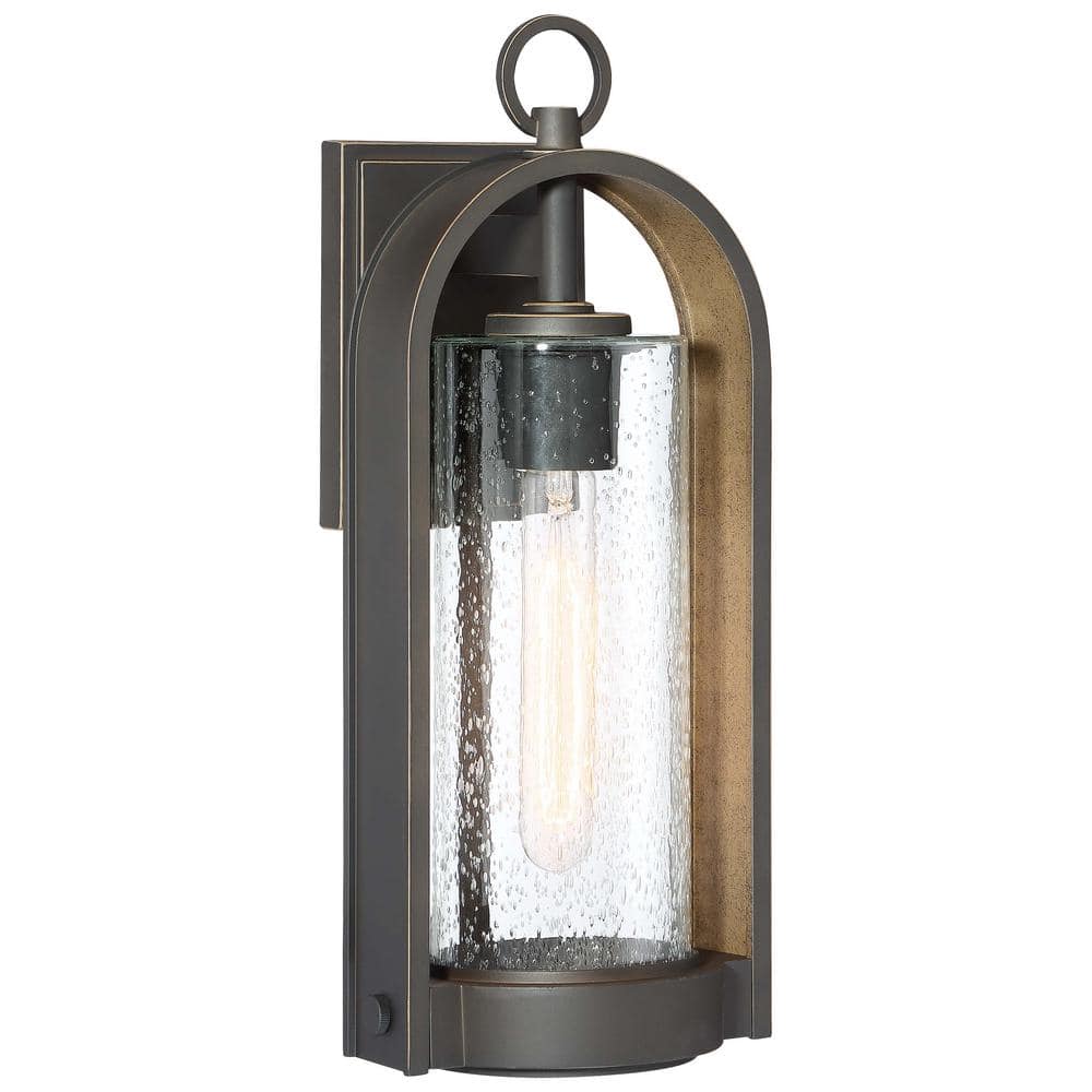 Kamstra 1-Light Oil Rubbed Bronze with Gold Highlights Outdoor Wall Lantern Sconce price history on PriceWatchPro
